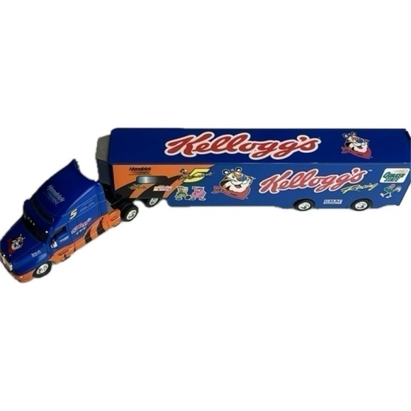 Vtg Cars&Kellogg's Racing Quaker State #5 Semi Tractor Trailer Race Car … - Picture 2 of 16